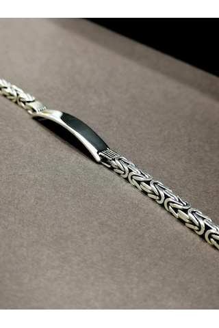 Omar Silver Erkek Kral Kare 4,5/5Mm Plakalı Künye 27 Gr