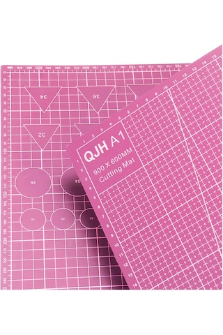 A1 Kesme Matı Patchwork - Cutting Mat - Kesim Altlığı - Kesim Tablası - 90x60cm - Pembe