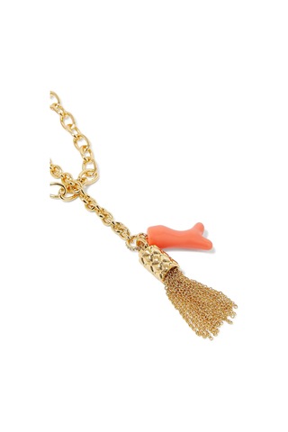 Long Pendant Charm Kolye, Uzun Ve Zarif Tasarım Altın