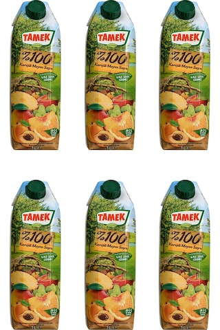 Tamek %100 Karışık Meyve Suyu 1 Lt X 6 Adet