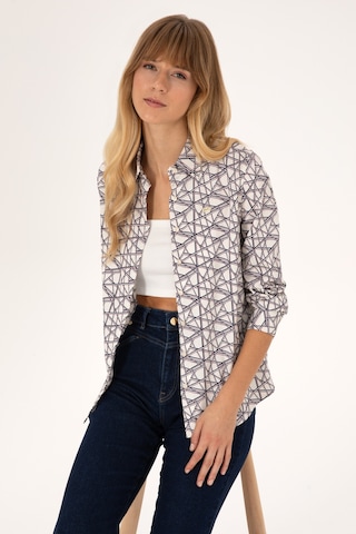 U.s. Polo Assn. Kadın Gömlek Desenli 50316376-vr256 İnci