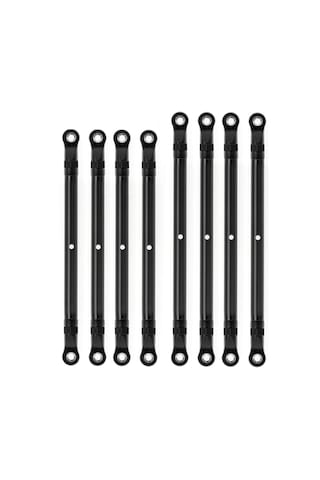Honmex Alüminyum 8'li Bağlantı Çubuğu Seti - 313mm Mesafe, Axial Scx10 90046/trx4 Rc Araçları İçin, Siyah