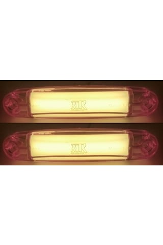 2 Adet Kalın Neon Led Lamba Turuncu 12-24 Volt
