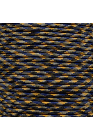 Mg Ropes Bileklik,outdoor 4 Mm Paracord İp No:110 100 Metre Hardal Mavi Desenli