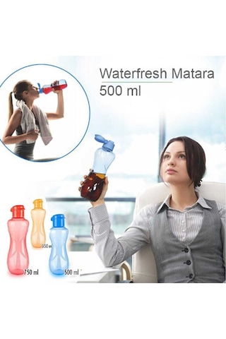Waterfresh Lüks Matara 500 Ml Yeşil Beyaz Plastik Diğer
