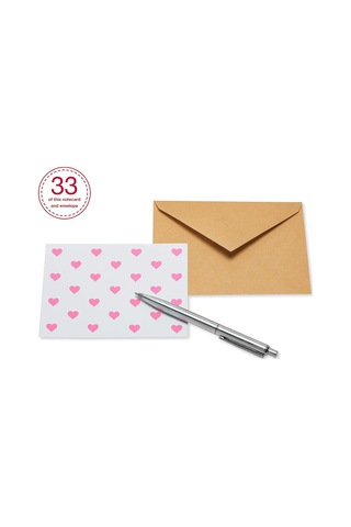 American Greetings Zarflı Boş Kartlar, Kalp Mektup Kağıdı, 200 Adet