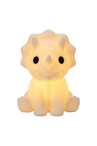 Fibrika Store Triceratops Dekoratif Gece Lambası Beyaz