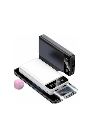 4 Çıkışlı 20.000 Mah Powerbank Uzun Pil Semeglbl - 26 Ömürlü Tnabilir Çok Renkli