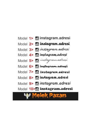 2 Adet Instagram Adresi Oto Sticker 2 Adet Instagram Adresi Oto Sticker