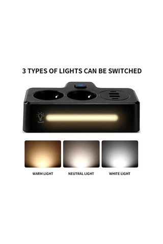 Sonx Çok Fonksiyonlu Akım Korumalı Priz Ve Usb Şarj İstasyonu - Ayarlanabilir Gece Lambalı 0.12 M