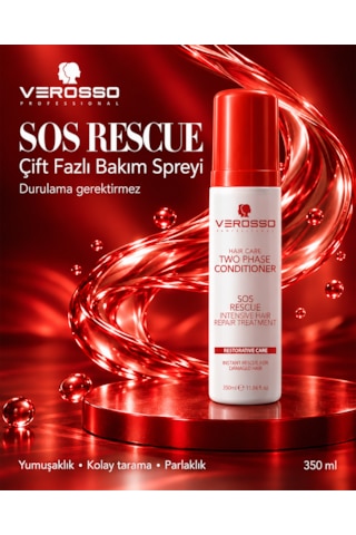Verosso Sos Rescue İki Fazlı Durulanmayan Saç Bakım Spreyi 350 Ml