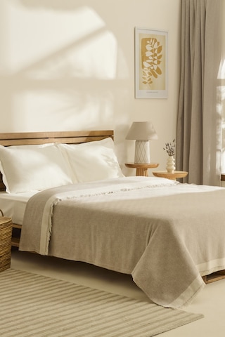 Kaşmir Home Frida Çift Kişilik Pike Bej Bej