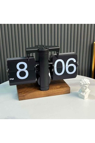 Vintage Flip Clock Mekanik Sayfa Çevirme Saat Minimalist Retro Masa Saati, Ofis Ve Ev Dekoratif Saat Çok Renkli