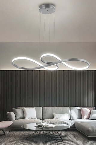 Yol Modern Sarkıt Mutfak, Balkon Led Avize - Kumandalı / Krom Krom