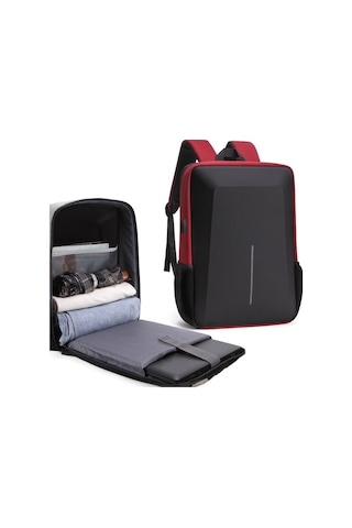 Fastbuy Geniş Çok Bölmeli Dizüstü Bilgisayar Sırt Çantası Kırmızı Mavi