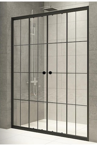 Durul Duşakabin Ön Cephe Siyah Çizgi Siyah