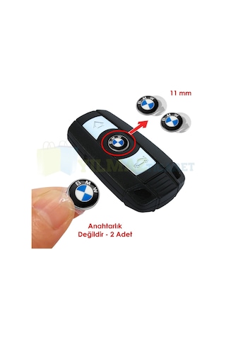 Bmw Anahtarlık Metal Alaşım Logo Amblem Arma 3M 1 Adet 11 Mm