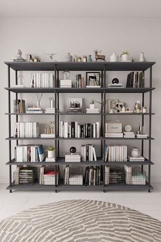 Çevir Kur 200 Cm Antrasit Kitaplık Antrasit