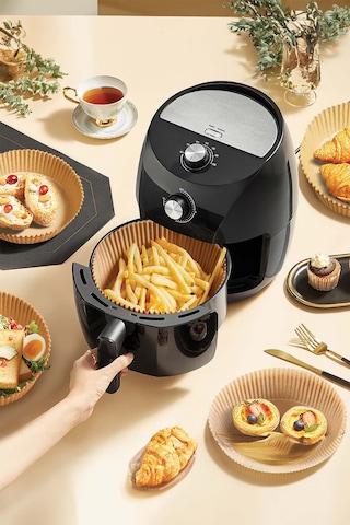 Şeylişeyler - Roll-up Airfryer Pişirme Kâğıdı Yuvarlak 20 Cm 50 Li 1 Paket Kahverengi