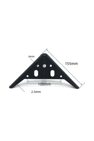 Lh-xy-0010 Kanepe Dolabı Metal Ayaklı Mobilya Ayağı, Yükseklik: 19cm Mat Siyah Mat Siyah