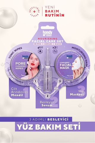 Handytowel 3 Adımlı Besleyici Yüz Bakım Seti