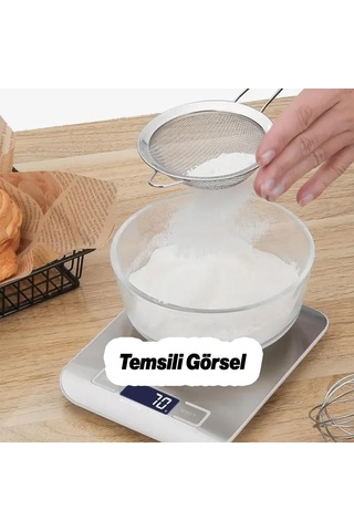 Dijital Hassas Terazi Hazneli Lcd Ekran Pilli Otomatik Kapanma 1 Gr 5 Kg Tartım Mutfak Tartısı Ölçüm Çok Renkli