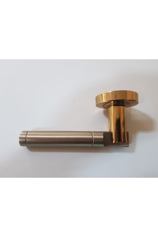 Çelik Kapı Kolu Rozetli Yasemin Albrifin Saten Sol