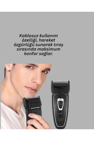 Darbelere Dayanıklı Kablosuz Erkek Tıraş Aleti