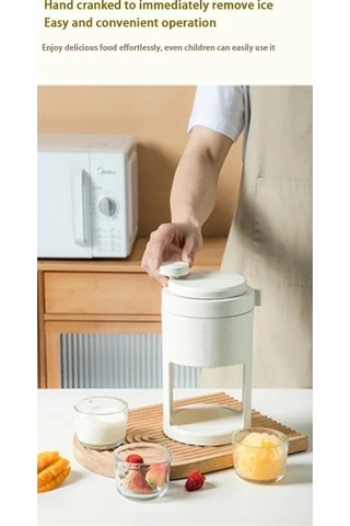 Ulzyvf Manuel Traş Buz Makinesi, Ev Manüel Buz Kırıcı, Beyaz Pratik Tasarım Beyaz