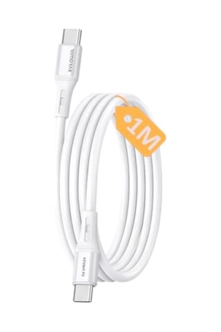 Type C-c Hızlı Şarj Kablosu, 60watt Pd Hızlı Şarj, 1metre, Apple iPhone Uyumlu 15/16/17 Ve Andoid İçin, Beyaz/gümüş Metal, Diğer