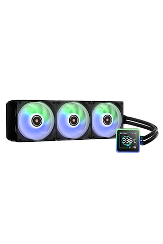 Bitfenix Kuzy Bfw-kcd-360-bb27a-rp Dijital Göstergeli Argb Fanlı Am5/lga1851 Siyah 360mm Lcd Sıvı Soğutma 398 X 120 X 27 Mm