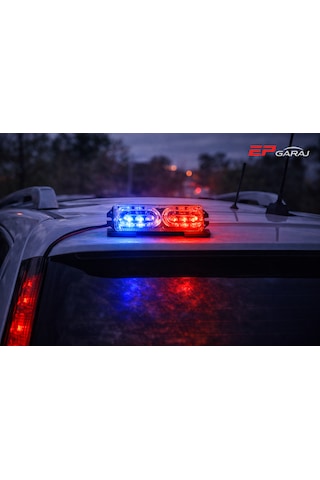 Mavi Kırmızı Çakar Üniversal Strobe Çakar Lamba Kırmızı / Mavi Led 0