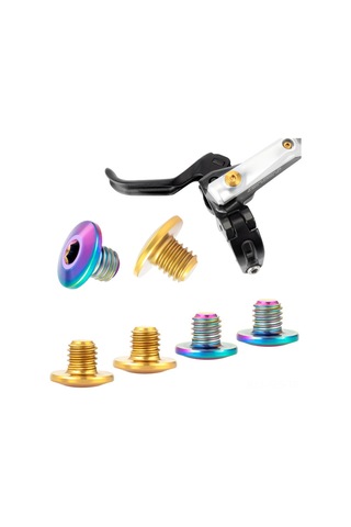 Fosenze Mountain Bike T25 Fren Diski Sabit Vidalari - M5x10mm Titanyum Alaşımlı - 12 Adet Kutulu - Gümüş Renk Gümüş