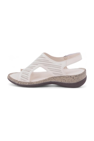 Mammamia D25ys-2880 Deri Comfort Kadın Sandalet Bej