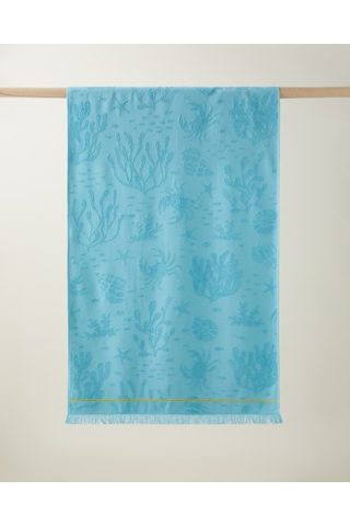 Ocean Whisper Pamuk Plaj Havlusu 70x140 Cm Mint