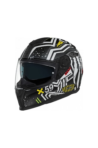 Nexx SX.100 Enigma Kask Beyaz Mat Siyah