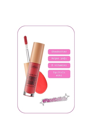 Callista Vivid Shine Lipgloss Nemlendirici Işıltılı Dudak Parlatıcısı - 102 Candied Peach - Turuncu