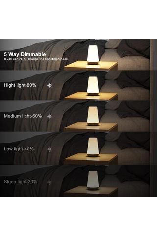 Led Gece Lambası, Komodin Lambası, Renkli Dokunmatik Gece Lambası, Uzaktan Kumanda