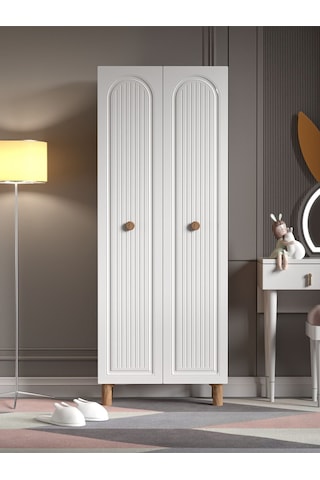 Bohem 2 Kapaklı Gardırop Mdf Kapak Ceviz