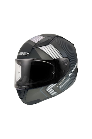 LS2 Rapid 2 Extra Mat Tam Yüz Motosiklet Kaskı Gri - Mat Siyah