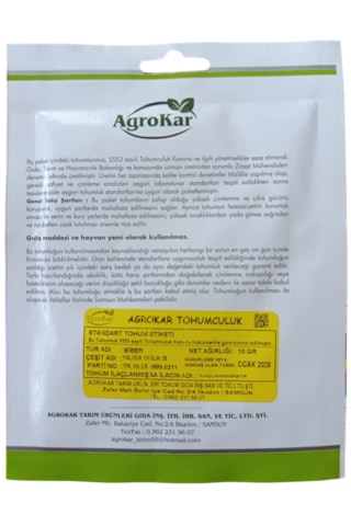 Kapya Biber Tohumu 10 Gr 1 Paket