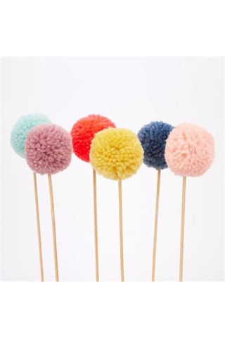 Meri Meri - Multi Pompom Cake Toppers - Çok Ponponlu Pasta Süsü Tüm Yaşlar