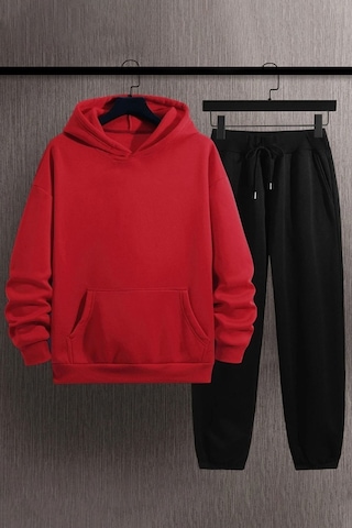 Uyguntarz Unisex Aesthetic Eşofman Takımı Kırmızı