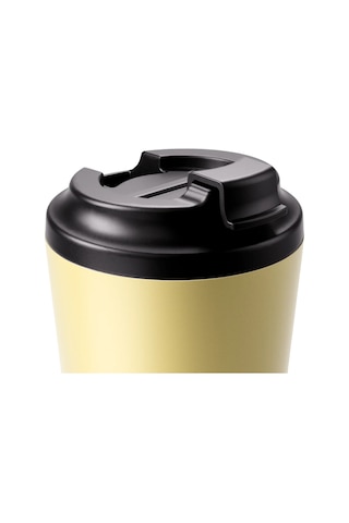 Made By Fressko Camino Yeniden Kullanılabilir Kahve Bardağı, Yalıtımlı Termal Kupa, 340 Ml, Açık Sarı