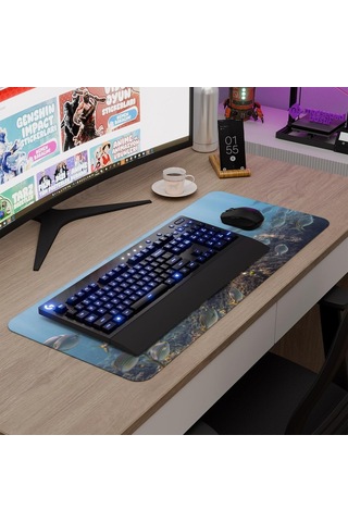 Sualtı Gaming Mouse Pad Kauçuk Kaymaz Taban Mousepad V5, 70x30 Xl