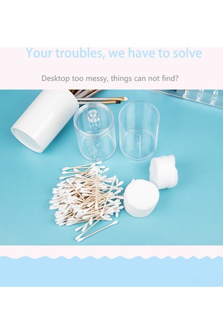 Mufunye Akrilik Transparan Çift Katlı Depolama Kutusu - Dudak Ruj, Koton Yastık Ve Koton Q-tip İçin Odalarınızda Alan Tasarrufu Sağlar Diğer