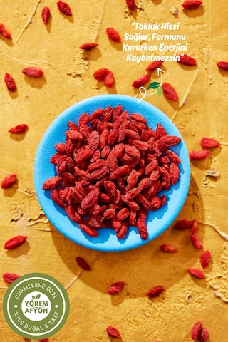 Yörem Afyon Doğanın Kırmızı Mucizesi Kadim Gençlik Sırrı Doğal Gojiberry, Kurt Üzümü Lycium Barbarum 450gr. 450 G