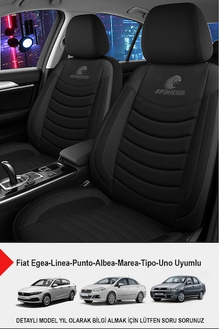 Panther Serisi Keten Kumaş Oto Koltuk Kılıfı Fiat Egea-linea-punto-albea-marea-tipo-uno Uyumlu