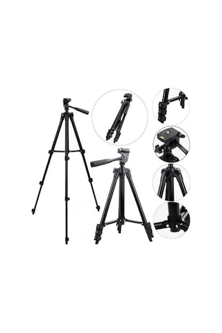 Rosepremium 3120 Telefon Ve Fotoğraf Makinesi İçin Tripod Siyah