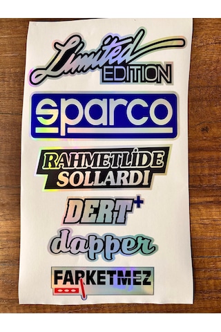 Araç Arka Cam Yazısı Hologramlı Yan Kapı, Yan Cam Stickerı Limited Edıtıon